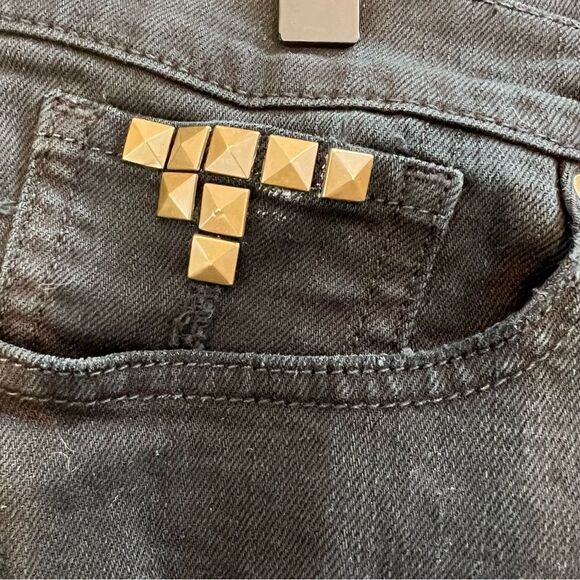 Lucky Brand Malibu Studded Cut Off Distressed Black Shorts size 30 - Picture 4 of 8